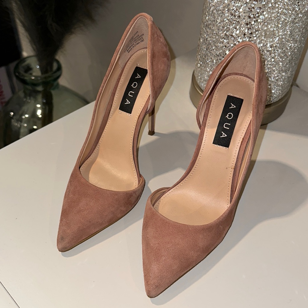 Blush Colored Suede Pumps